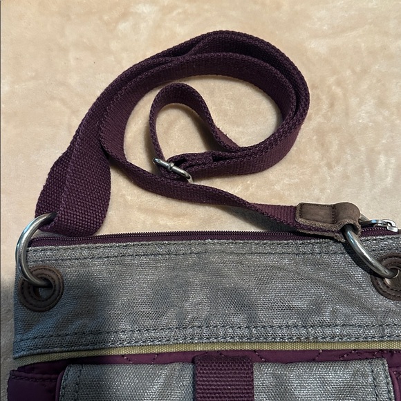 Fossil Key-Per Purple and Silver Crossbody Bag with Adjustable Strap - Picture 7 of 7